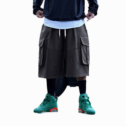 Oversized Drawstring Cargo Shorts