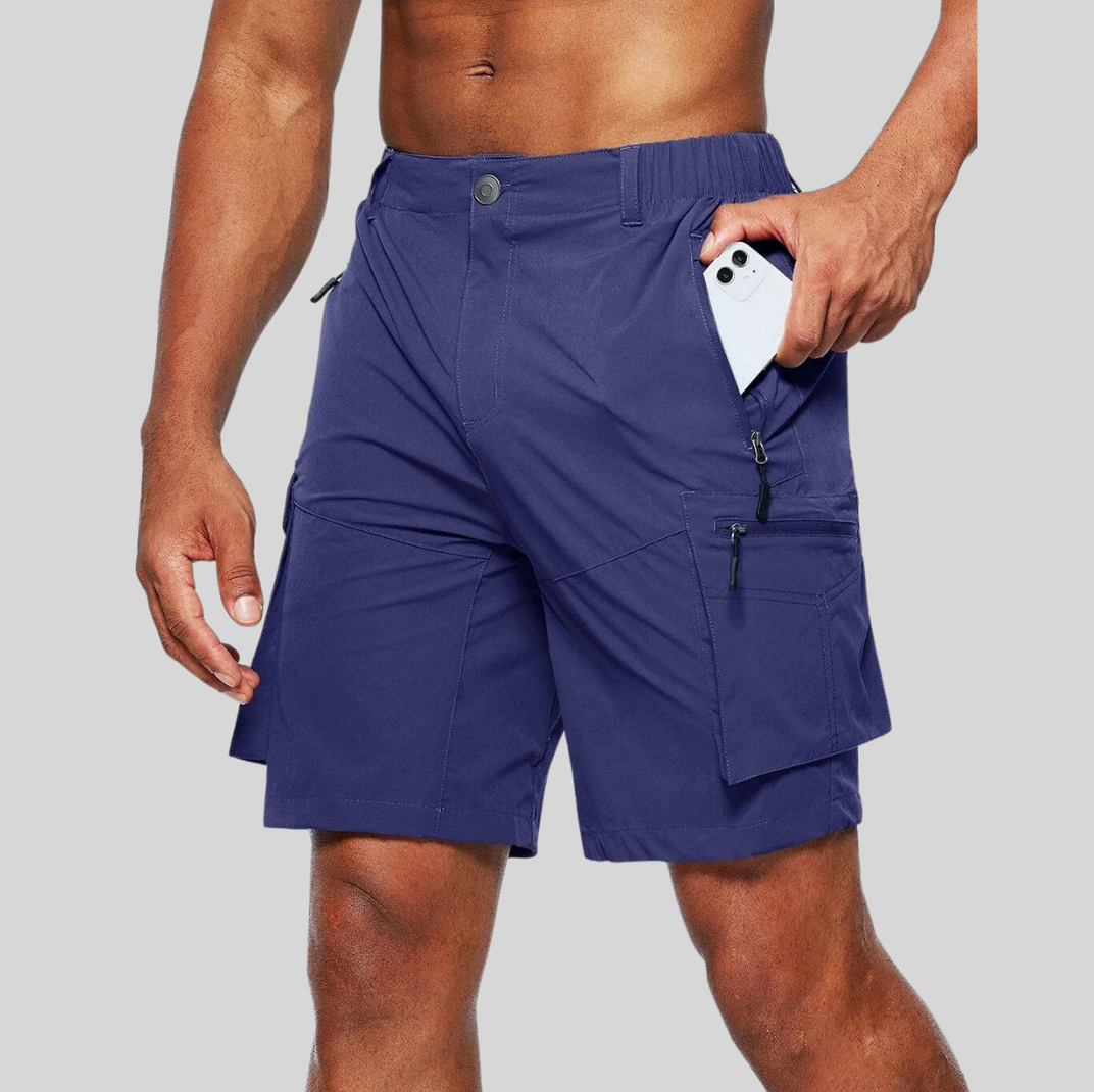 Regular Fit Zip Cargo Shorts
