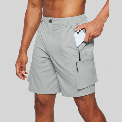 Regular Fit Zip Cargo Shorts