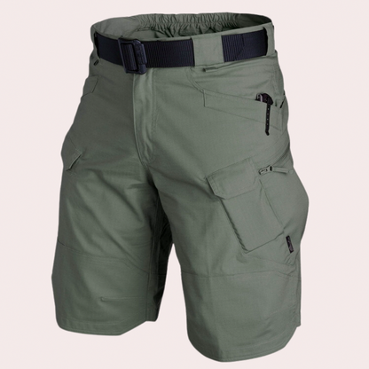 Relaxed Fit Elastic Waist Cargo Shorts