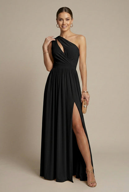 One Shoulder Cutout Maxi Dress