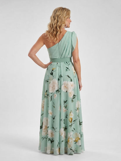 Floral One Shoulder Maxi Dress