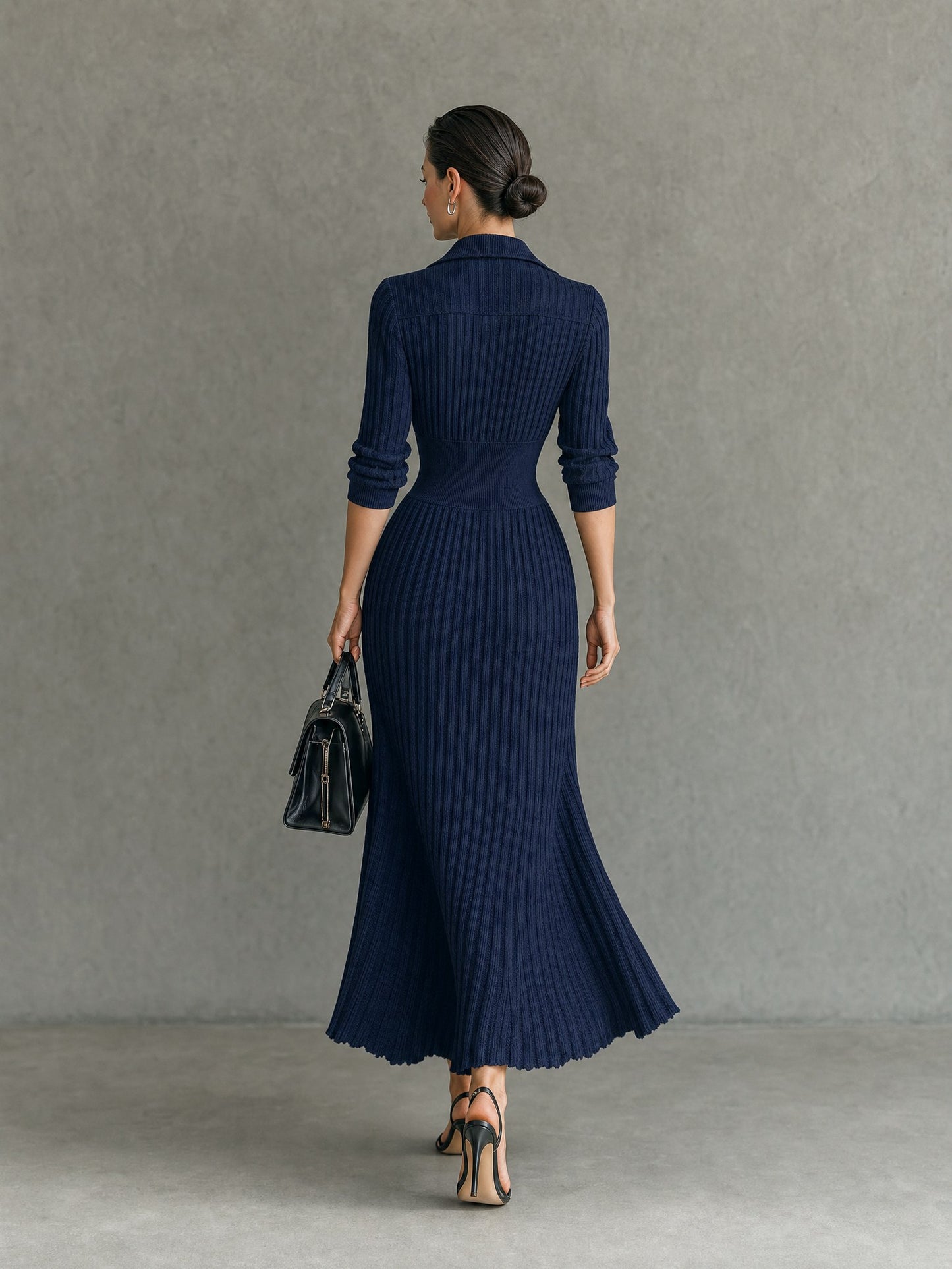 Knit Button Front Maxi Dress