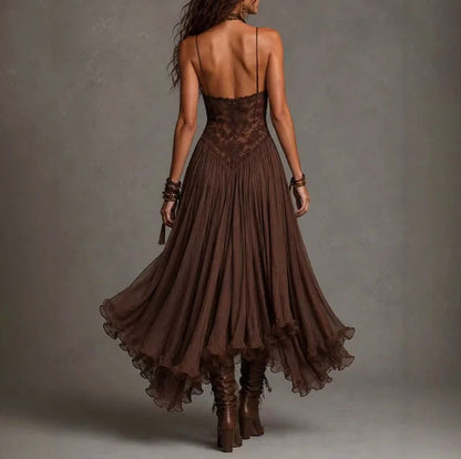 Lace Spaghetti Strap Maxi Dress