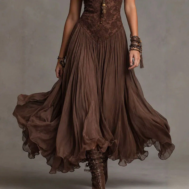 Lace Spaghetti Strap Maxi Dress