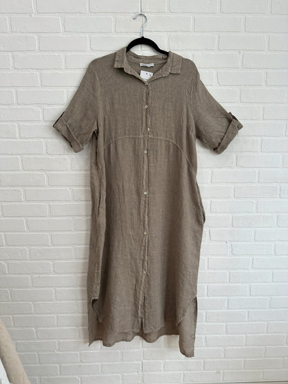 Button Front Midi Shirt Dress