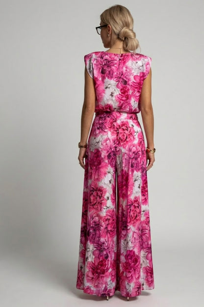 Pleated Wide Leg Jumpsuit