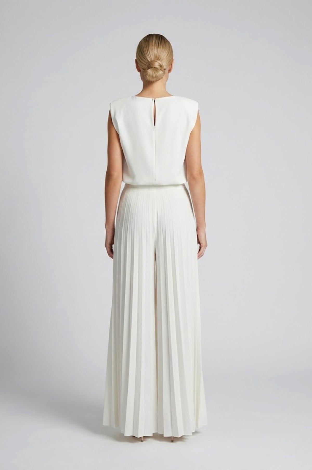 Pleated Wide Leg Jumpsuit