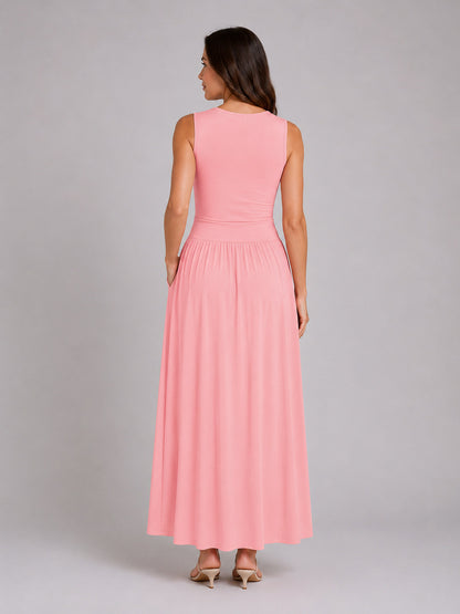 Sleeveless Drop Waist Maxi Dress