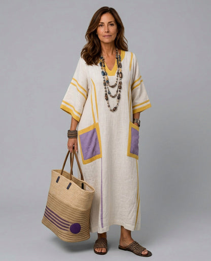 Striped Gauze Maxi Dress