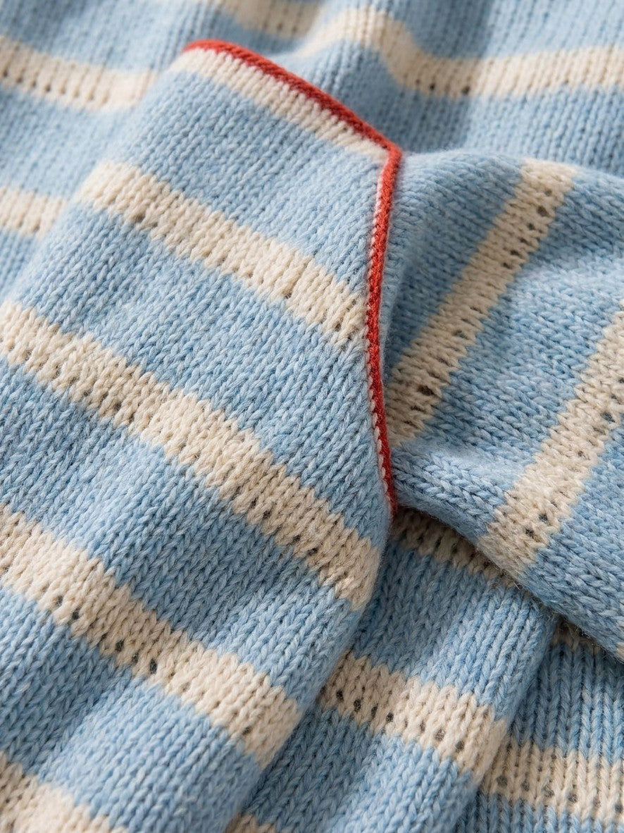 Striped Knit Square Neck Maxi Dress