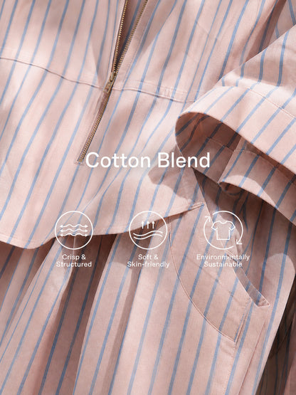 Striped Poplin Matching Set