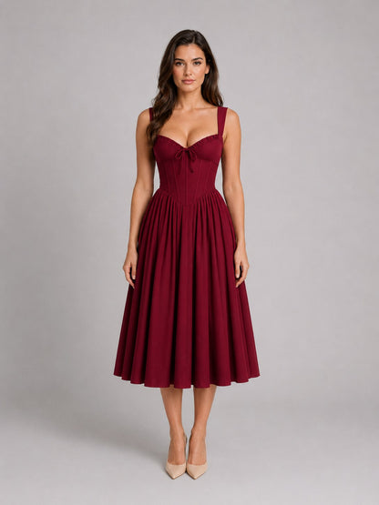 Sweetheart Corset Midi Dress