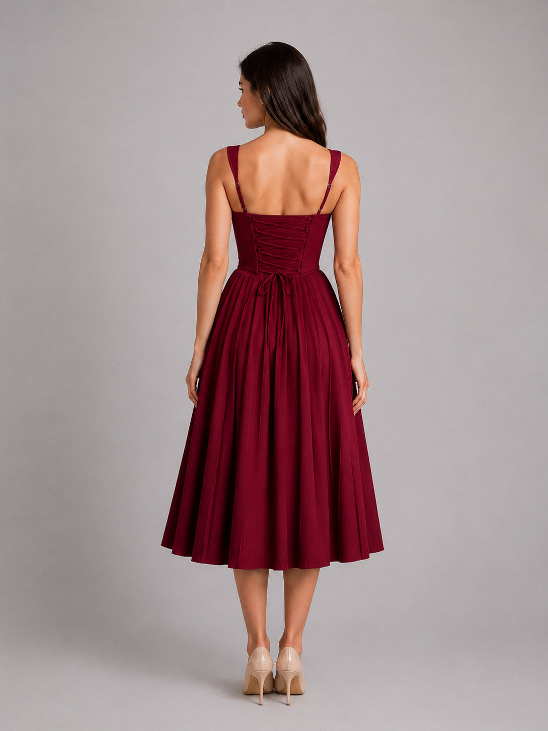 Sweetheart Corset Midi Dress