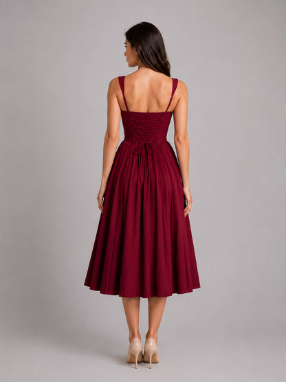 Sweetheart Corset Midi Dress