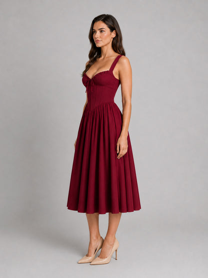 Sweetheart Corset Midi Dress