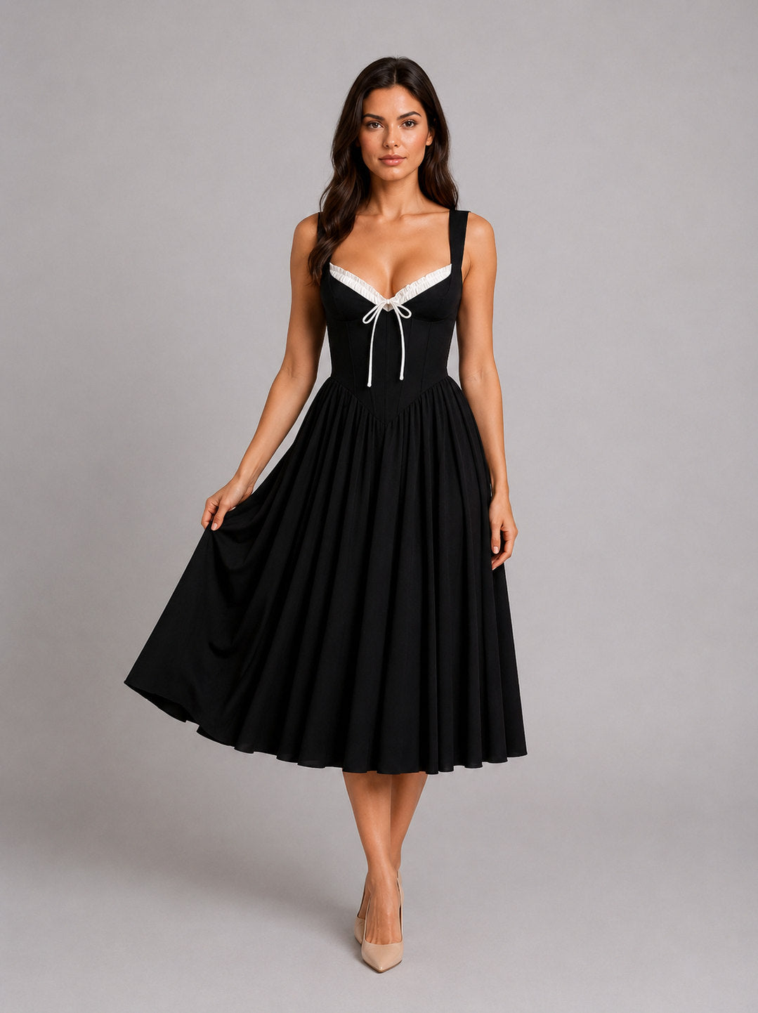 Sweetheart Corset Midi Dress