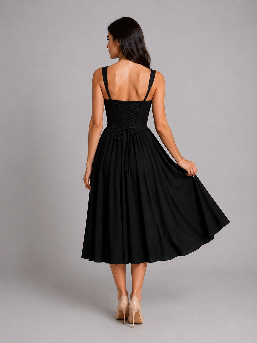 Sweetheart Corset Midi Dress
