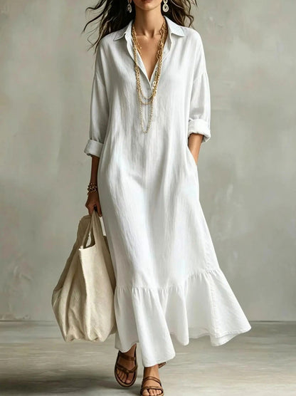 Tiered Maxi Shirt Dress