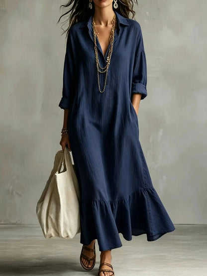 Tiered Maxi Shirt Dress